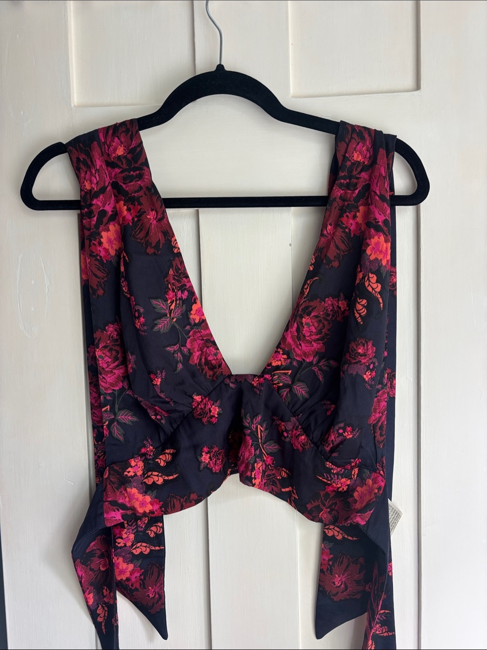 Free People Floral Halter Top (reversible)